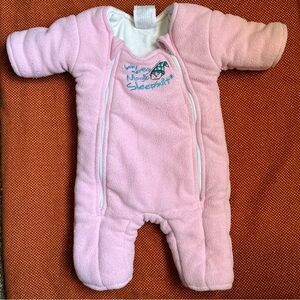 Baby Merlin’s Magic Sleep Suit Small 3-6 Months Pink Microfleece